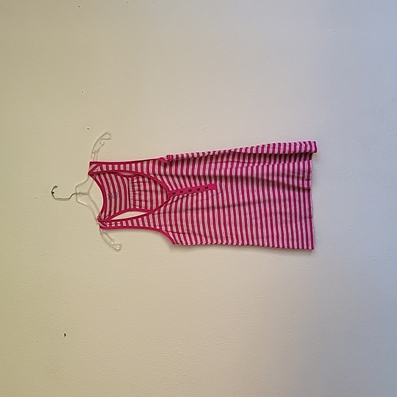 Gap tanktop stripes pink gray size Medium - Picture 3 of 12